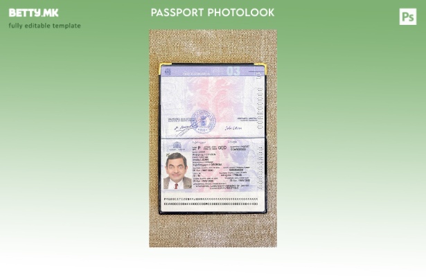 Модерен стил, шаблон за фотографска верзија на пасош во Грузија